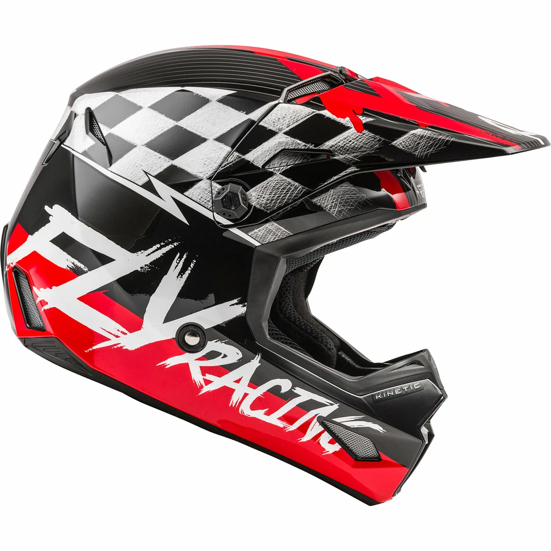 Helmets Fly Racing Kinetic Sketch BMX Race Helmet-Red/Black/Grey 2 Helmets Fly Racing Kinetic Sketch BMX Race Helmet-Red/Black/Grey