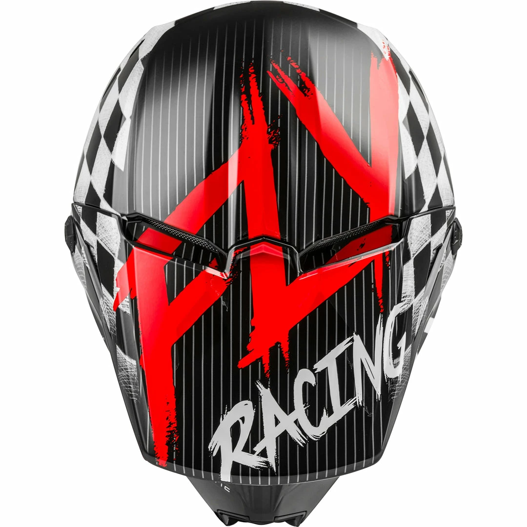 Helmets Fly Racing Kinetic Sketch BMX Race Helmet-Red/Black/Grey 4 Helmets Fly Racing Kinetic Sketch BMX Race Helmet-Red/Black/Grey