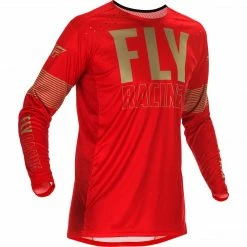 RACE WEAR Fly Racing Lite BMX Race Jersey-Red/Khaki