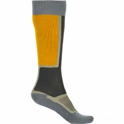 Fly Racing Thin MX Socks-Black/Grey/Mustard SHOES