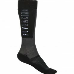 Fly Racing Thin MX Socks-Black/Grey/White SHOES