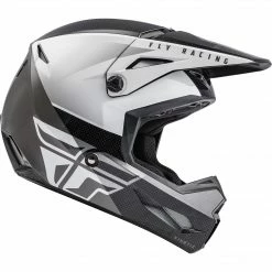 Helmets Fly Racing Kinetic Straight Edge BMX Race Helmet-Black/White