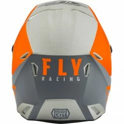 Fly Racing Kinetic Straight Edge BMX Race Helmet-Orange/Grey Helmets
