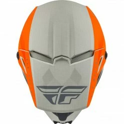 Fly Racing Kinetic Straight Edge BMX Race Helmet-Orange/Grey Helmets