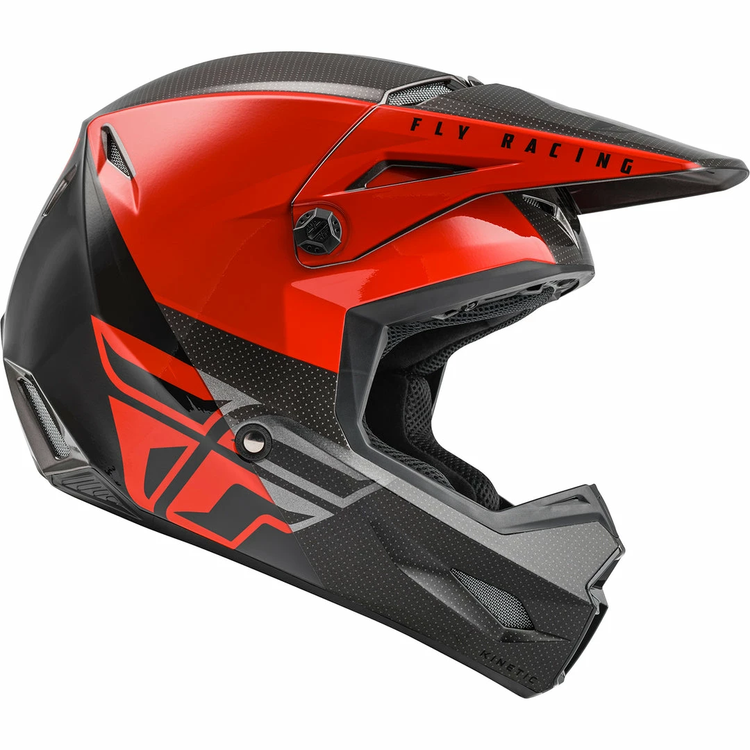 Helmets Fly Racing Kinetic Straight Edge BMX Race Helmet-Red/Black/Grey 2 Helmets Fly Racing Kinetic Straight Edge BMX Race Helmet-Red/Black/Grey