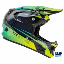 Fly Racing 2022 Werx-R BMX Race Helmet-Hi-Vis/Teal Carbon