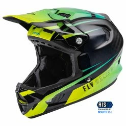 Fly Racing 2022 Werx-R BMX Race Helmet-Hi-Vis/Teal Carbon
