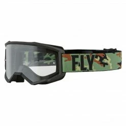 Fly Racing 2022 Focus Goggles-Green Camo/Black W/Clear Lens PROTECTIVE GEAR