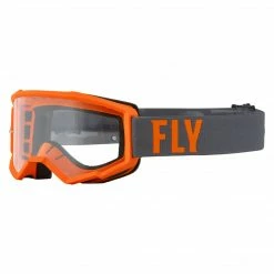 Fly Racing 2022 Focus Goggles-Grey/Orange W/Clear Lens PROTECTIVE GEAR