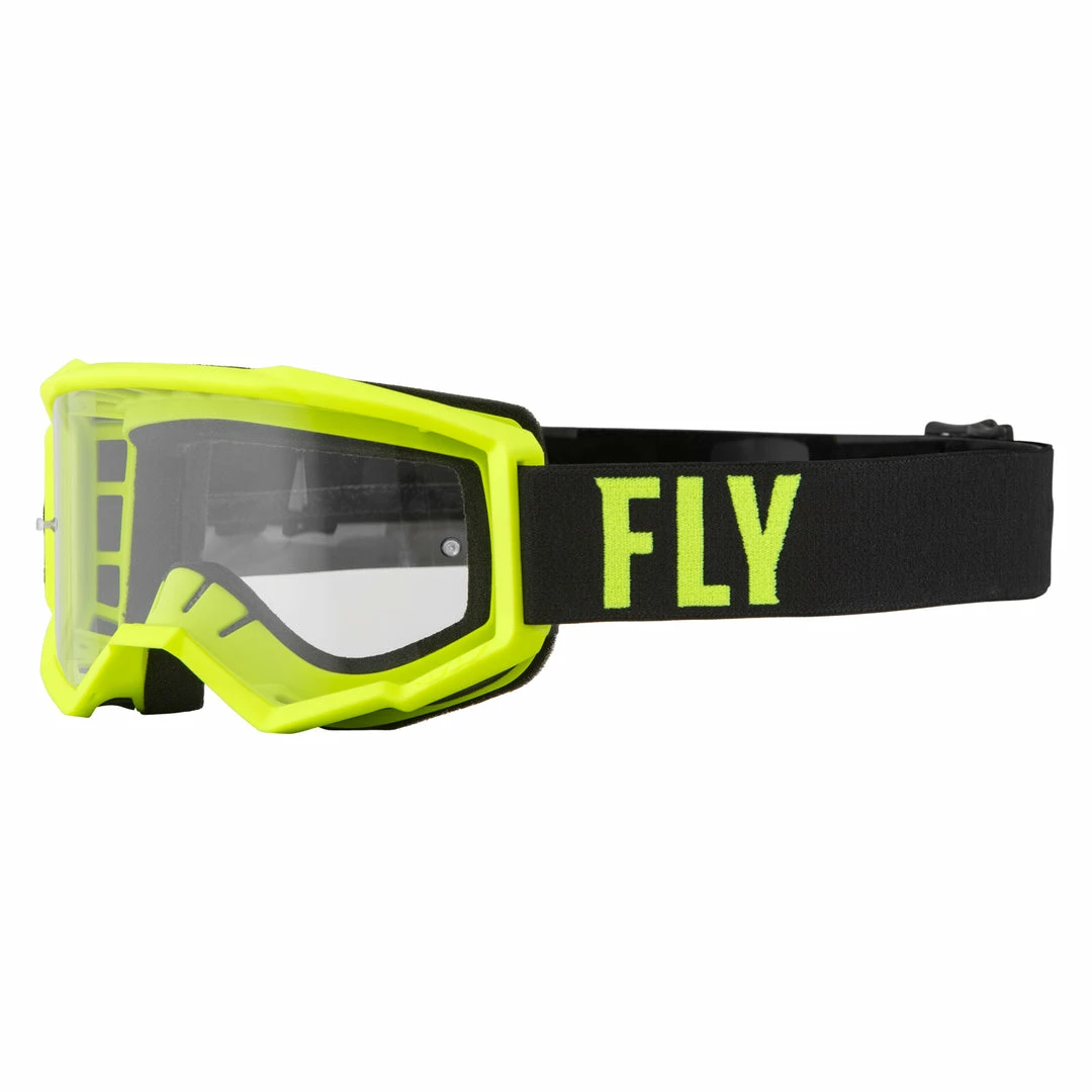 Fly Racing 2022 Focus Goggles-Hi-Vis/Black W/Clear Lens 1 Fly Racing 2022 Focus Goggles-Hi-Vis/Black W/Clear Lens