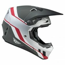 Helmets Fly Racing 2022 Formula CC Driver BMX Race Helmet-Matte Silver/Red/White
