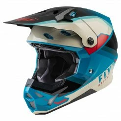 Helmets Fly Racing 2022 Formula CP Rush BMX Race Helmet-Black/Stone/Dark Teal