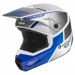 Helmets Fly Racing 2022 Kinetic Drift BMX Race Helmet-Blue/Charcoal/White