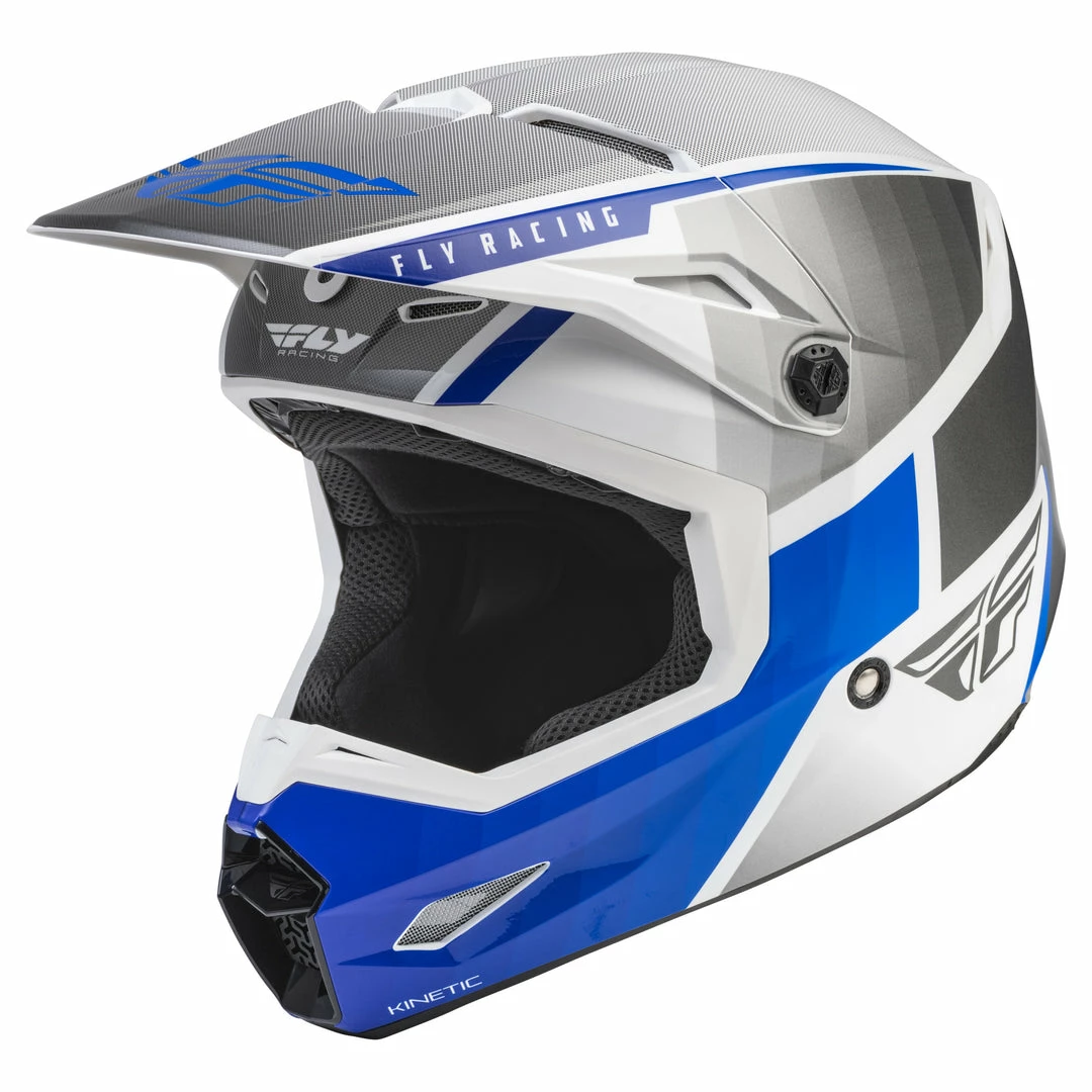 Helmets Fly Racing 2022 Kinetic Drift BMX Race Helmet-Blue/Charcoal/White 1 Helmets Fly Racing 2022 Kinetic Drift BMX Race Helmet-Blue/Charcoal/White