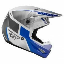 Helmets Fly Racing 2022 Kinetic Drift BMX Race Helmet-Blue/Charcoal/White