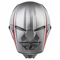 Fly Racing 2022 Kinetic Drift BMX Race Helmet-Charcoal/Light Grey/Red Helmets