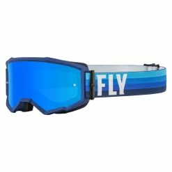 Fly Racing 2022 Zone Goggles-Black/Blue W/Sky Blue Mirror/Smoke Lens PROTECTIVE GEAR