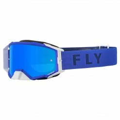 Fly Racing 2022 Zone Pro Goggles-Blue W/Sky Blue Mirror/Smoke Lens