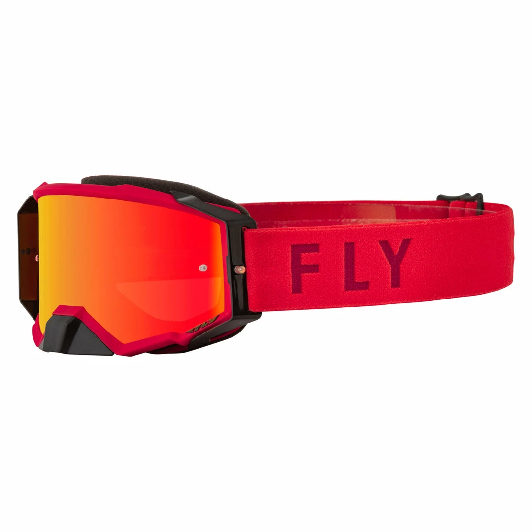 PROTECTIVE GEAR Fly Racing 2022 Zone Pro Goggles-Red W/Red Mirror/Amber Lens 1 PROTECTIVE GEAR Fly Racing 2022 Zone Pro Goggles-Red W/Red Mirror/Amber Lens