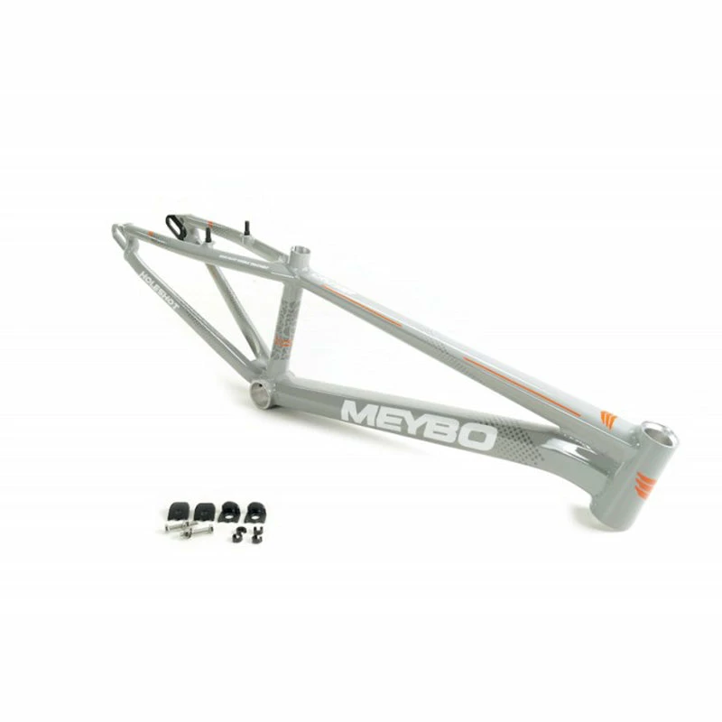 FRAMES Meybo Holeshot BMX Race Frame-Grey/White/Orange 1 FRAMES Meybo Holeshot BMX Race Frame-Grey/White/Orange