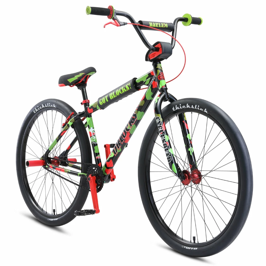 SE DBlocks Big Ripper 29" BMX Freestyle Bike-Green/Red Camo RACE BIKES 2 SE DBlocks Big Ripper 29" BMX Freestyle Bike-Green/Red Camo RACE BIKES