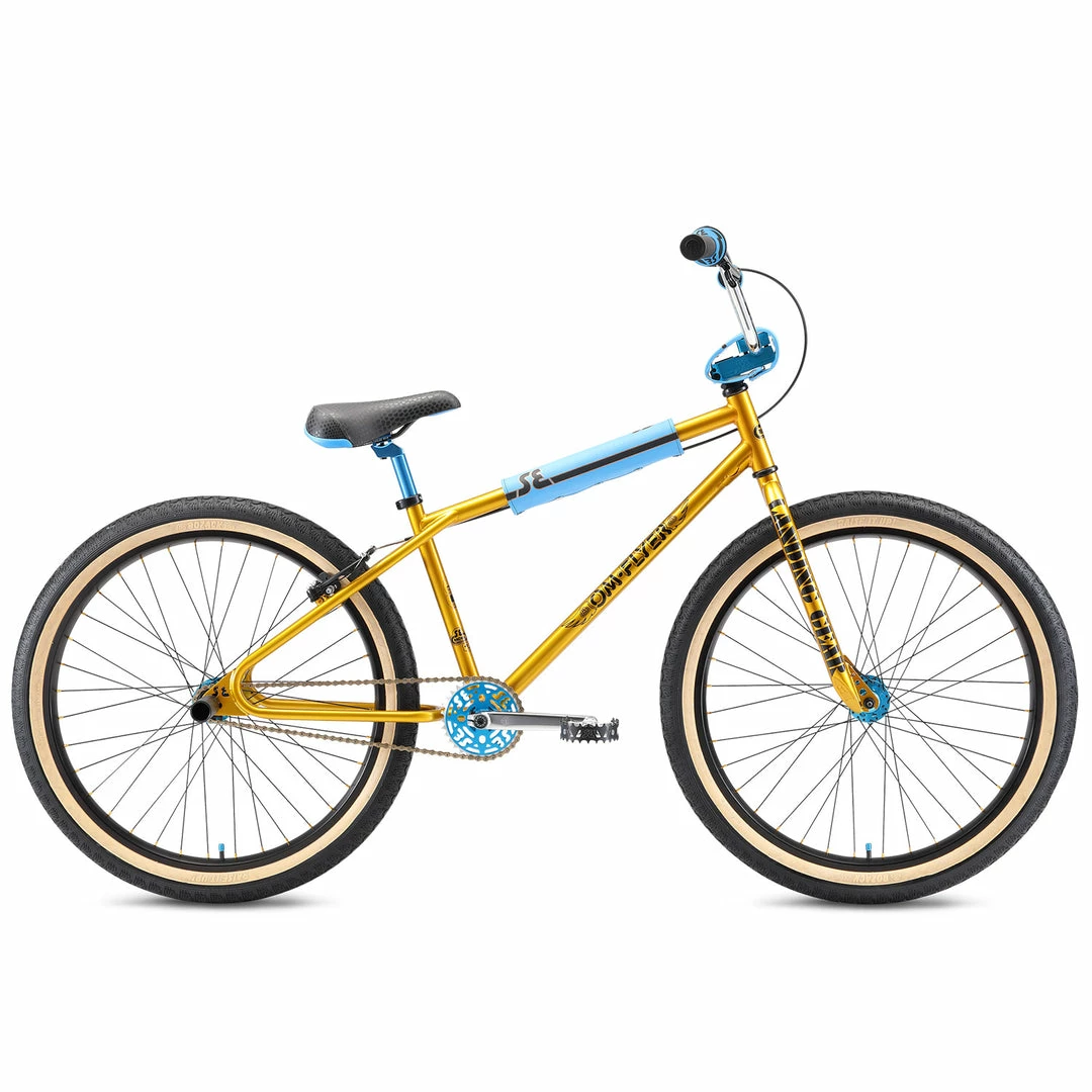 FREESTYLE BIKES SE OM Flyer 26" BMX Freestyle Bike-Solid Gold 1 FREESTYLE BIKES SE OM Flyer 26" BMX Freestyle Bike-Solid Gold