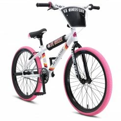 SE Racing So Cal Flyer 24" BMX Bike-White/Pink