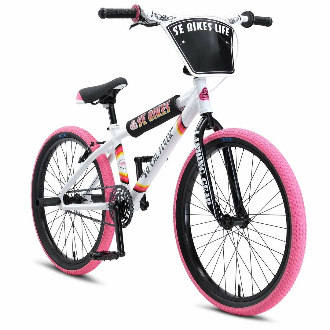 SE Racing So Cal Flyer 24" BMX Bike-White/Pink 2 SE Racing So Cal Flyer 24" BMX Bike-White/Pink