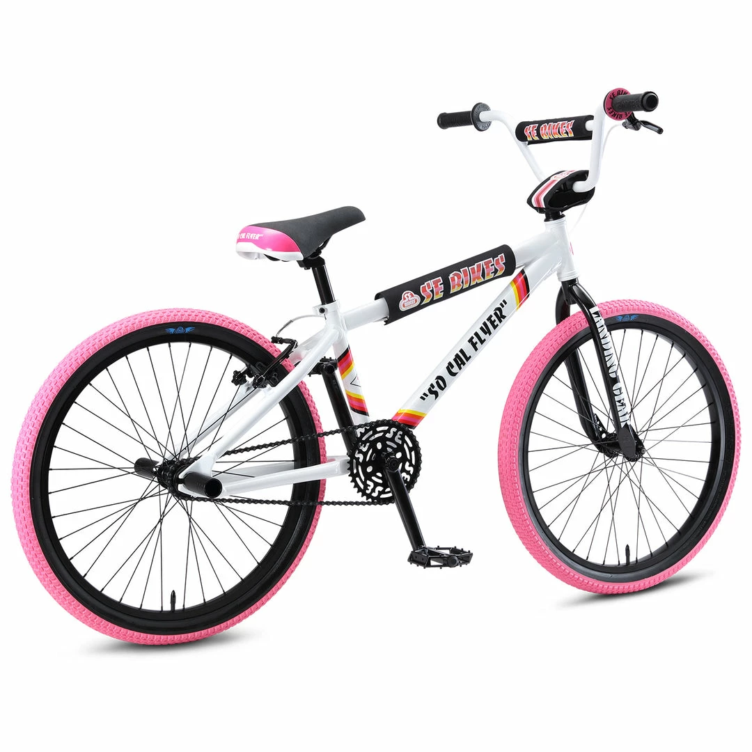 SE Racing So Cal Flyer 24" BMX Bike-White/Pink 3 SE Racing So Cal Flyer 24" BMX Bike-White/Pink