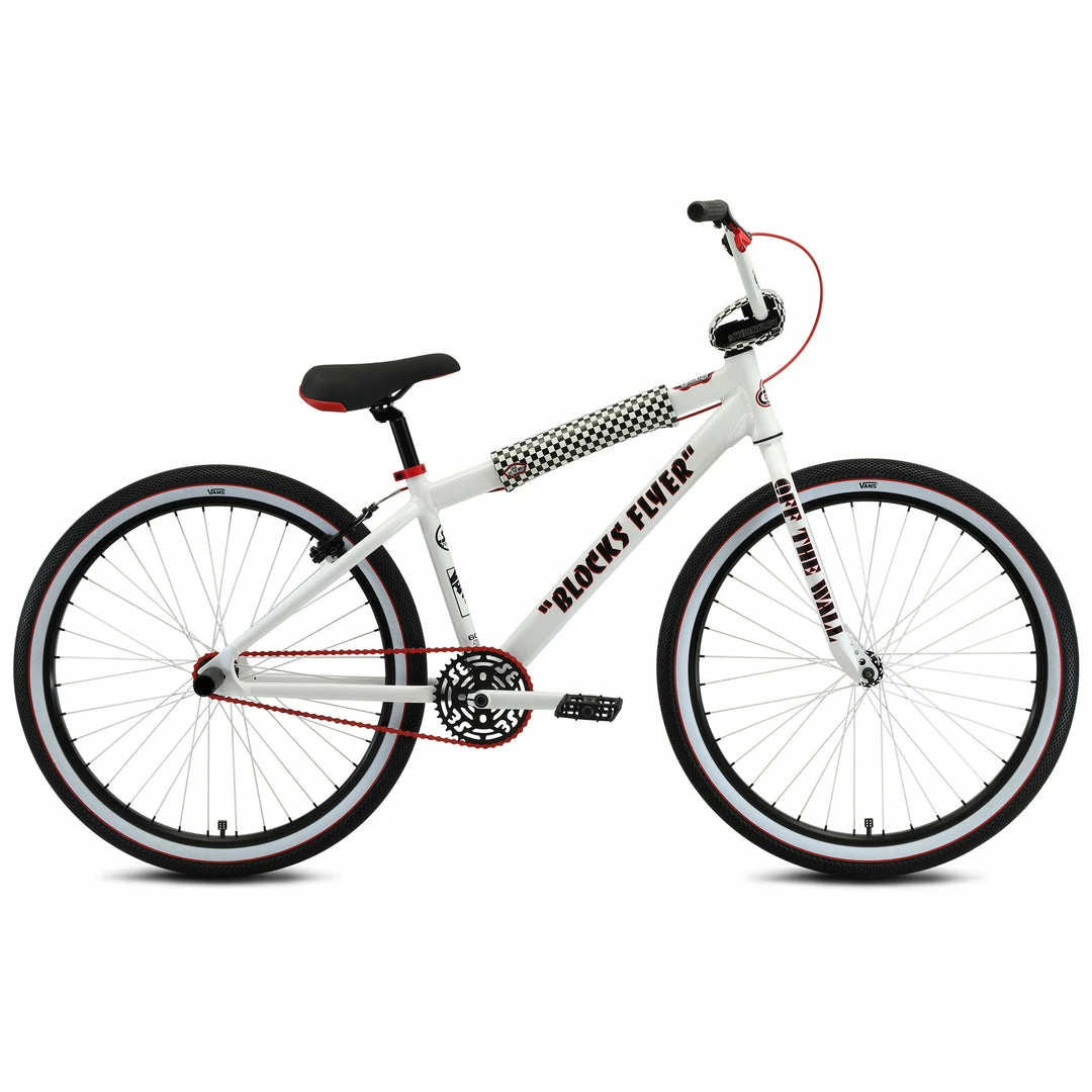 FREESTYLE BIKES SE Vans Blocks Flyer 26" BMX Freestyle Bike-White 1 FREESTYLE BIKES SE Vans Blocks Flyer 26" BMX Freestyle Bike-White