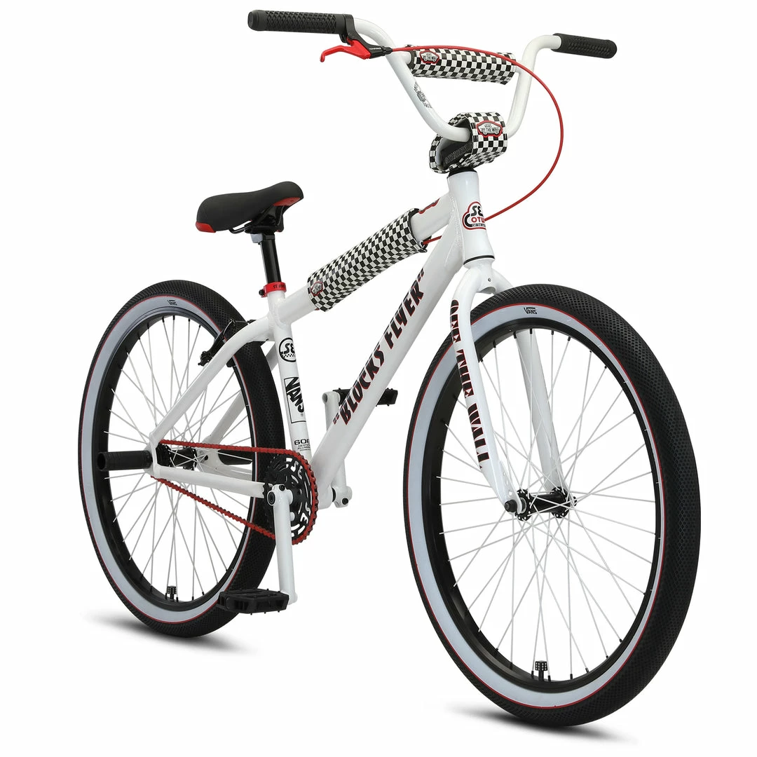 FREESTYLE BIKES SE Vans Blocks Flyer 26" BMX Freestyle Bike-White 2 FREESTYLE BIKES SE Vans Blocks Flyer 26" BMX Freestyle Bike-White