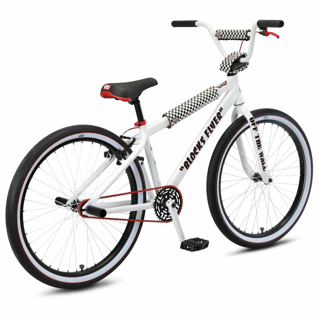 FREESTYLE BIKES SE Vans Blocks Flyer 26" BMX Freestyle Bike-White 3 FREESTYLE BIKES SE Vans Blocks Flyer 26" BMX Freestyle Bike-White