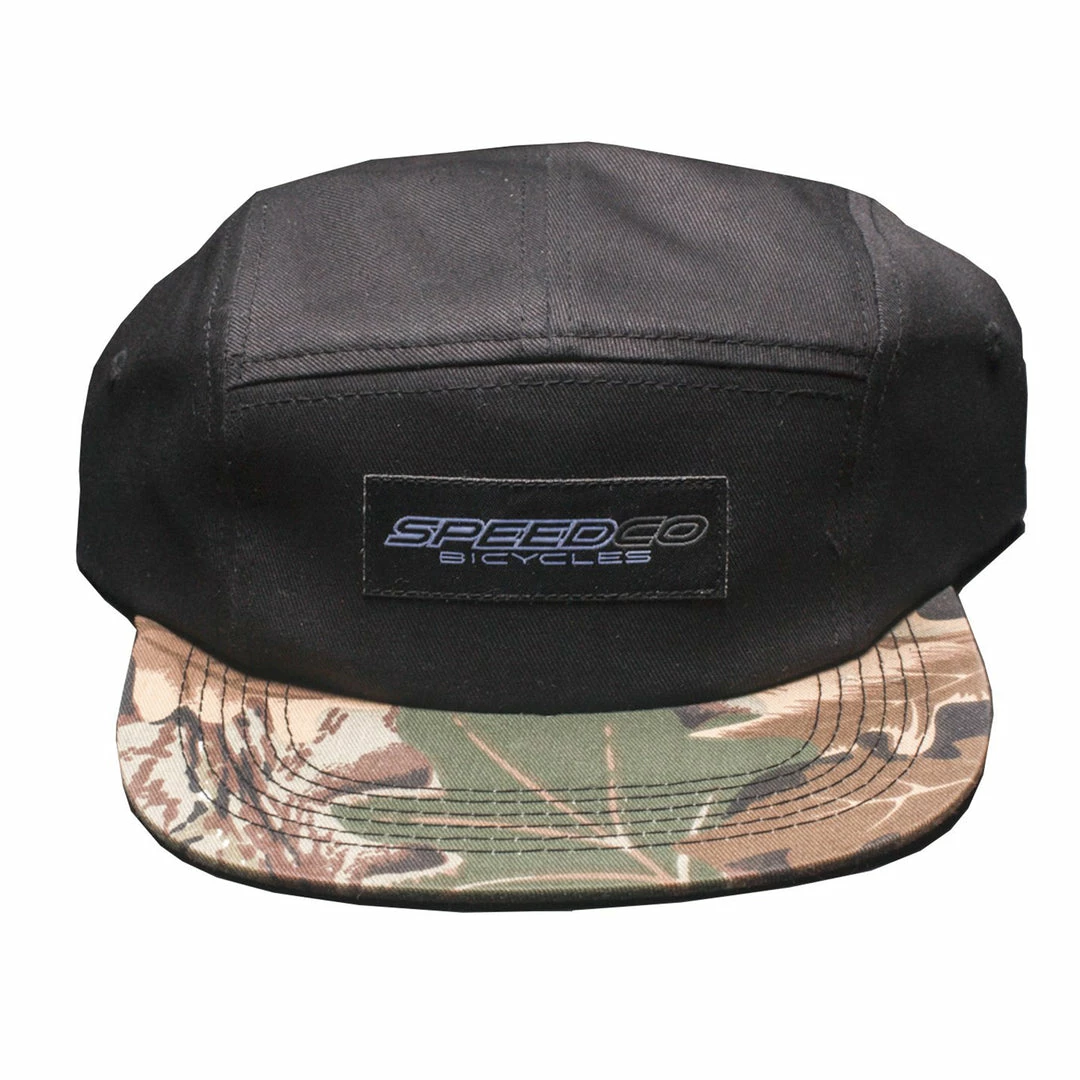 APPAREL Speedco "Speedbro" 5-Panel Hat - Black & Camo 1 APPAREL Speedco "Speedbro" 5-Panel Hat - Black & Camo