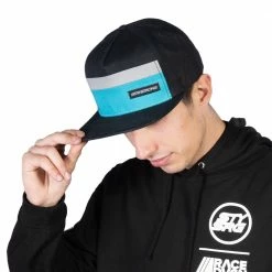 Stay Strong Block Snapback Hat-Black/Teal APPAREL