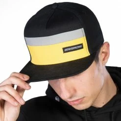 Stay Strong Block Snapback Hat-Black/Yellow APPAREL