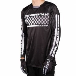 RACE WEAR Stay Strong Checker Jersey-Black