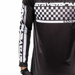 RACE WEAR Stay Strong Checker Jersey-Black
