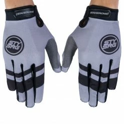 Stay Strong Chevron BMX Race Gloves-Grey RACE WEAR