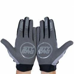 Stay Strong Chevron BMX Race Gloves-Grey RACE WEAR