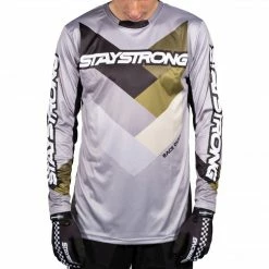 RACE WEAR Stay Strong Chevron Jersey-Grey