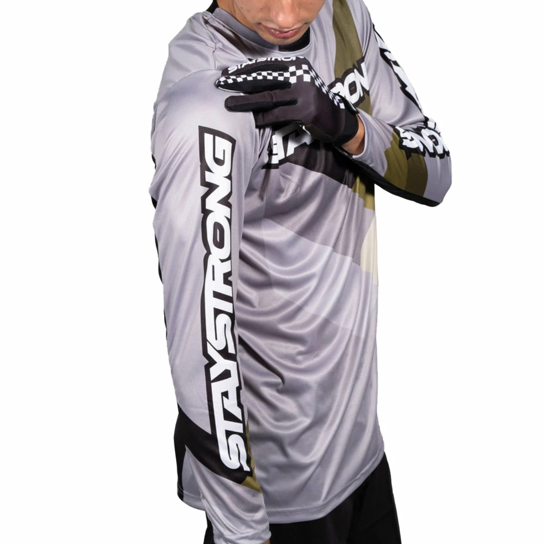 RACE WEAR Stay Strong Chevron Jersey-Grey 3 RACE WEAR Stay Strong Chevron Jersey-Grey