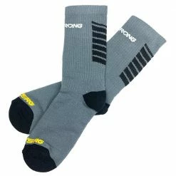 SHOES Stay Strong Chevron Socks-Grey