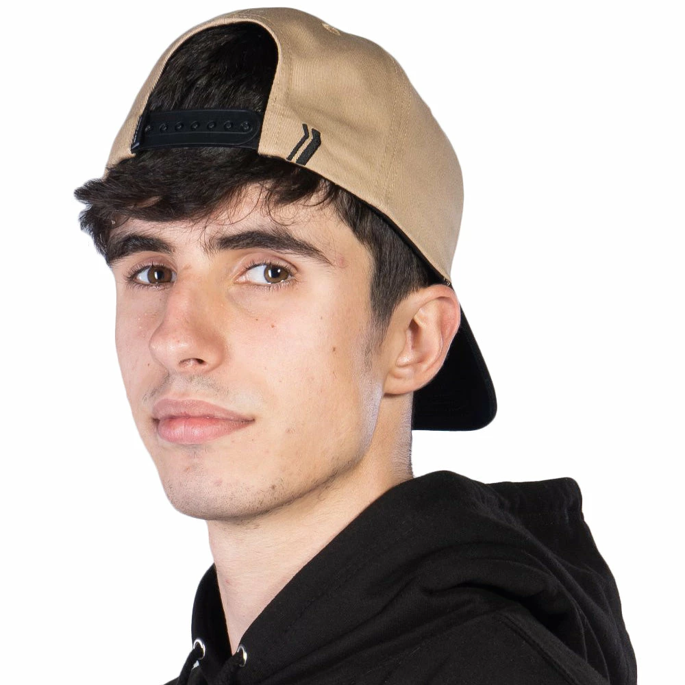 APPAREL Stay Strong Staple Snapback Hat-Black/Tan 2 APPAREL Stay Strong Staple Snapback Hat-Black/Tan
