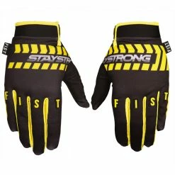 Stay Strong X Fist Chevron BMX Race Gloves-Black RACE WEAR