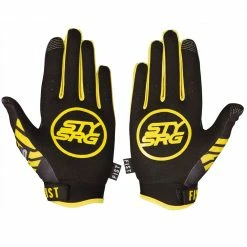 Stay Strong X Fist Chevron BMX Race Gloves-Black RACE WEAR