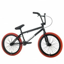 FREESTYLE BIKES Sunday Blueprint 20"TT BMX Bike-Gloss Black W/Red Tires