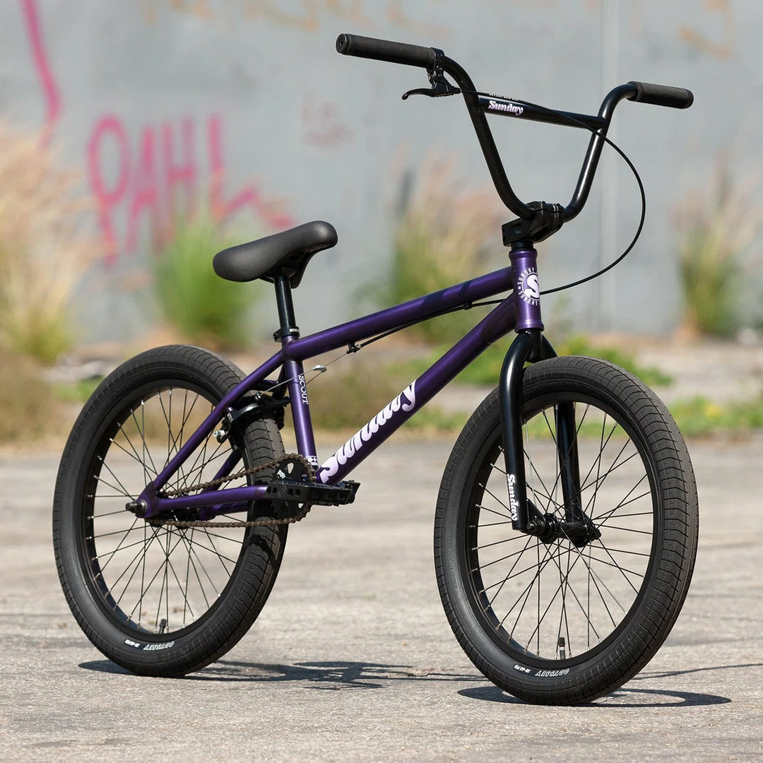 Sunday Scout 20.75"TT BMX Freestyle Bike-Matte Translucent Purple 2 Sunday Scout 20.75"TT BMX Freestyle Bike-Matte Translucent Purple