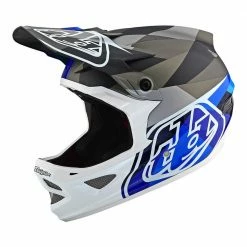 Troy Lee Designs D3 Fiberlite Jet Helmet-Blue Helmets