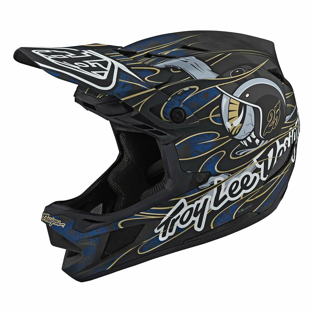 Helmets Troy Lee Designs Limited Edition D4 Carbon-Eyeball Blue 1 Helmets Troy Lee Designs Limited Edition D4 Carbon-Eyeball Blue