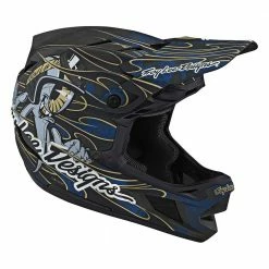 Helmets Troy Lee Designs Limited Edition D4 Carbon-Eyeball Blue 10 Helmets Troy Lee Designs Limited Edition D4 Carbon-Eyeball Blue